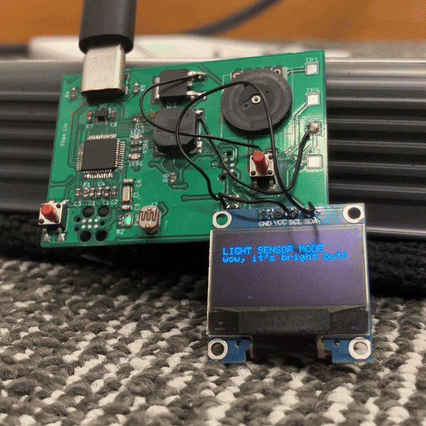 light sensor pcb demo